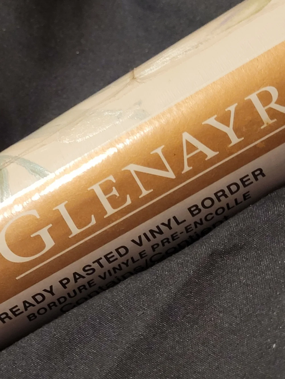 NEW Vintage Glenayr Vinyl Wallpaper Border 71601 Lot of 2 Rolls Metallic Floral